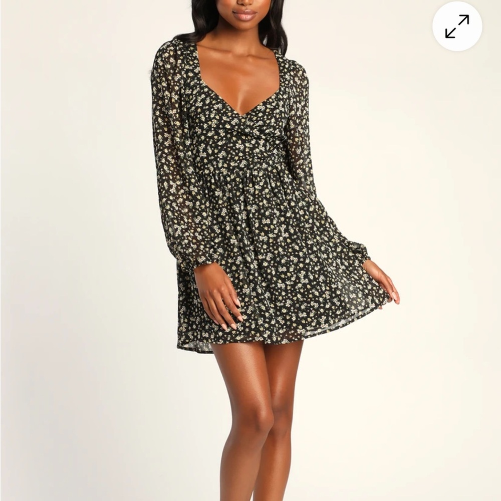 Floral Open Back Dress